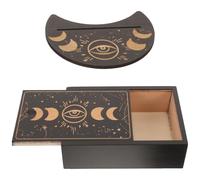 MALUGOGO Caja de Almacenamiento de Madera con Soporte para Cartas de Tarot Resistente al Desgaste y Fácil de Transportar, Adecuado para Meditación y Decoración del Salón