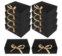 MALUGOGO Cajas de Cartón Pequeñas para Regalos con Tapa Plegable y Cinta, 10 Unidades, Material Cartón Blanco Ligero, Ideales para Navidad y Cumpleaños