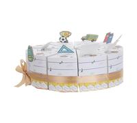 MALUGOGO Cajas para Tartas en Forma de Triángulo Decoradas Elementos de Decoracion Colegio, Papel Resistente y Montaje Rápido, Paquete de 10 para Fiestas y Regalos Escolares