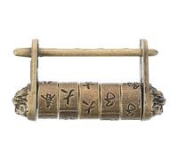 MALUGOGO Candado de combinación vintage con material de aleación de zinc y función antióxido, estilo retro clásico adecuado para joyeros y adornos de gabinete