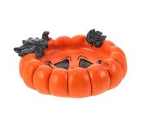 MALUGOGO Cenicero de Calabaza de Resina para Escritorio de Oficina, Resistente al Desgaste, Diseño Único Cabeza de Calabaza para Decoración Festiva de Halloween