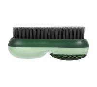 MALUGOGO Cepillo de Lavado Multifuncional para Ropa y Zapatos Cerdas Suaves Doble Cara, Cepillo Fregador Compacto en Color Verde Medianoche, Herramienta Práctica para Limpieza Doméstica