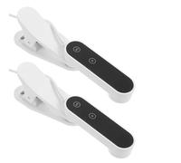 MALUGOGO Clicker Automático USB para Pantalla Móvil Blanco 2 Unidades Control de Velocidad 3 Niveles, Pulsador Recargable Abs para Juegos y Transmisiones en Directo