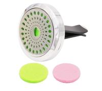 MALUGOGO Clip difusor de aceite esencial en forma de corazón con 2 almohadillas de fieltro al azar, ambientador de ventilación de coche, medallón de perfume para decoración interior de automóviles y