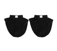 MALUGOGO Collares Clericales Desmontables Negros con Soporte Claro, 2 Piezas por Pack, Cuellos Falsos Altos para Clérigos Unisex, Accesorios Cómodos para Ceremonias Religiosas y Eventos