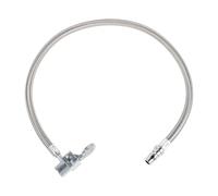 MALUGOGO Compresor de aire, manguera flexible, inflador de neumáticos, repuesto de aire para motocicleta, bicicleta, viajes al aire libre, compacto, control preciso de presión, acero inoxidable