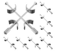 MALUGOGO Conector de Junta de Encimera 150mm 10 Piezas Acero Galvanizado | Forma Media Luna, Color Plata, para Countertops y Cocina, Capacidad de Carga y Combinaciones Flexibles