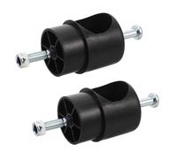 MALUGOGO Conectores Negro de Plástico para Silla Reclinable y Resistentes al Clima 2 Juegos Conjunto de 2 con Orificio para Tornillo, Portátiles para Sillas de Jardín y Piscina