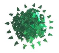 MALUGOGO Confeti Navideño de Plástico Forma de Árbol de Navidad Verde para Decoración de Fiestas y Celebraciones de Navidad en Mesa y Hogar