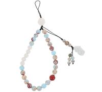 MALUGOGO Cordón para teléfono de piedra de agalmatolita con correa de muñeca blanca Bodhi, color rojo, ligero y fácil de colocar, para accesorios de joyería hechos a mano y decoración única