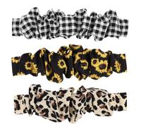 MALUGOGO Correa de Reloj Elástica Scrunchie 3 Piezas 115 94 117 MM sin Conector Diseño Artístico y Moderno Compatible Mayoría Muñecas Correa de Tela Cómoda y Ligera para Uso Diario