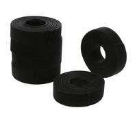 MALUGOGO Correas de Cable Reutilizables de 1.5 M por Rollo, 6 Unidades Negras Gancho y Bucle, Bridas para Cables de Alimentación y Datos, Organizador Ajustable para Hogar y Oficina