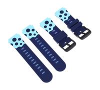 MALUGOGO Correas de reloj de silicona, 2 unidades, 20 mm, universales, para niños con colores negro y azul, correa de repuesto compatible para relojes digitales y deportivos