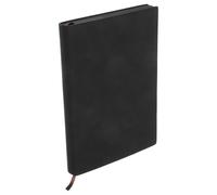 MALUGOGO Cuaderno grande A5 en blanco con papel grueso y tamaño portátil, diario negro vintage para estudiantes y profesionales de oficina, para planificación y bocetos