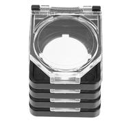 MALUGOGO Cubierta de Botón Pulsador Abatible 22 Mm Transparente, Protector Plástico de Botón de Parada Automático, 4 Piezas para Uso Industrial y Control Eléctrico