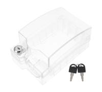 MALUGOGO Cubierta de interruptor de alimentación impermeable para exteriores para 86 interruptores de tipo, caja de plástico a prueba de salpicaduras con diseño elevado y bloqueo, protector de toma
