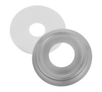 MALUGOGO Cubierta de Tubería para Bañera de Acero Inoxidable 304 con Brida Metálica y Junta de Esponja, Anillo Decorativo para Grifo, Placa de Moldura Metálica Redonda, Accesorio