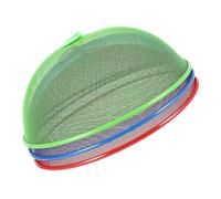 MALUGOGO Cubiertas de hierro forjado para alimentos, 3 piezas, multiusos, con buena ventilación y fácil de transportar, cubiertas protectoras contra el polvo, color aleatorio para fiestas y familias