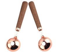 MALUGOGO Cucharas Medidoras de Acero Inoxidable con Mango de Madera de 15ml, Paquete de 2 Piezas, Diseño Elegante y Cómodo para Uso en Cocina y Uso Doméstico