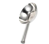 MALUGOGO Cucharón de Acero Inoxidable Mango Redondo Engrosado, Pala para Agua de Cocina 41x20 Cm, Cuchara Profunda Multiusos para Sopa Casera y Uso Doméstico