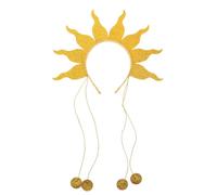 MALUGOGO Diadema de Fiesta con Purpurina Naranja y Forma de Llama para Eventos Temáticos y Festivales, Accesorios Cabello Creativos de Tela No Tejida y Plástico