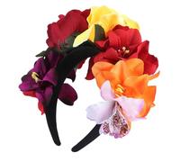 MALUGOGO Diadema de Flores Artificiales para Niña Flores de Tela, Cómoda para Llevar, Adecuada para Fiesta y Celebración de Halloween