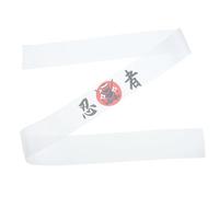 MALUGOGO Diadema japonesa reutilizable para uso en cocina, diadema de chef estilo ninja de poliéster blanco con vida útil, adecuada para cocinar y actividades de karate