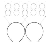 MALUGOGO Diadema Resortes Cabello 12 Piezas Negras, Accesorios DIY para Fiesta y Disfraces, Kit de Amuletos Cabello Hechos a Mano, Adecuado para Uso en Eventos y Cosplay