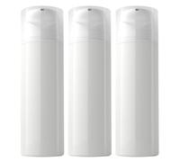 MALUGOGO Dispensador de emulsión de 3 piezas, botella de viaje, contenedor dispensador de maquillaje, 100 ml, material de polipropileno, color blanco, buena resistencia al sellado a caídas para el