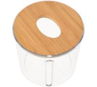 MALUGOGO Dispensador de papel de seda con tapa de madera, soporte para rollo de papel para oficina y negocios, contenedor de almacenamiento de servilletas fácil de abrir y limpiar