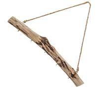 MALUGOGO Driftwood - Percha de madera para colgar joyas con ganchos, estilo nórdico rústico para pulseras y pendientes, organizador de almacenamiento de pared para el hogar