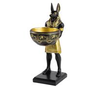MALUGOGO Egipto Anu entro de mesa decorativo, bandeja de baratijas, estatua de resina con tema del antiguo Egipto, cuenco escultórico único para escritorio y sala de estar para entusiastas de la