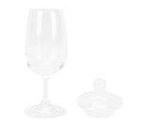 MALUGOGO Elegante taza de cristal de degustación de whisky con diseño decorativo antideslizante, material de cristal, para uso doméstico o fiesta, cristalería de whisky creativa y en forma de tulipán