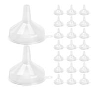 MALUGOGO Embudos de Plástico Transparente 60 Piezas Boca Ancha para Llenar Botellas Pequeñas, Embudos para Cocina, Aceites Esenciales, Perfumes y Líquidos de Bricolaje, Uso Doméstico