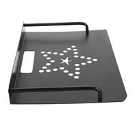 MALUGOGO Estante flotante para proyector montado en la pared con estante de aluminio espacial de una sola capa, 28,5 x 21 cm, color negro, para equipos de av domésticos y almacenamiento de enrutador