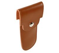 MALUGOGO Estuche Protector Clásico Vintage Portátil y Fiable, Funda de Pu Marrón para Afeitadora Manual de Hombre para Viajes de Negocios y Uso Diario
