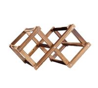 MALUGOGO Expositor de vino de madera plegable, diseño fuerte, fácil de montar, diseño geométrico marrón, forma de panal de abeja, estilo creativo, decoración de interiores