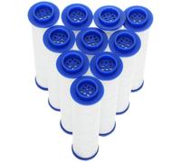 MALUGOGO Filtro de Ducha de Algodón PP Blanco, 10 Piezas Recambio para Cabezal de Ducha Fácil Reemplazo y Diseño Ecológico para Baño