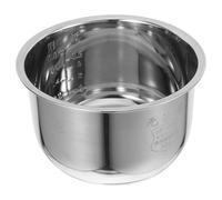 MALUGOGO Forro interior antiadherente de acero inoxidable para olla arrocera de 1,6 l de capacidad, color plateado, ajuste universal, repuesto para olla arrocera eléctrica, uso en cocina, estilo