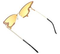 MALUGOGO Gafas Geniales de Sol sin Montura Diseño de Ala y Resina, Elegantes y Fáciles de Usar para Celebracion Verano y Fiestas de Carnaval