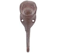 MALUGOGO Gancho de Pared Vintage Forma de Perro Gancho de Hierro Forjado Resistente Diseño Rústico para Colgar Abrigos y Sombreros Decoración Mural Funcional