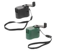 MALUGOGO Generador de Energía Manual de Manivela USB, Cargador Portátil Negro y Verde 2 Piezas para Emergencias, Camping y Uso al Aire Libre, Compacto y Ligero, Fuente de Energía