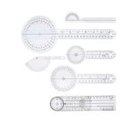 MALUGOGO Goniómetro Médico Espinal de Dedo 6 Piezas Plástico 360 Grados para Fisioterapeutas Estudiantes Uso Clínico y Rehabilitación Articular