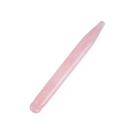 MALUGOGO Gua Sha Stick de cristal natural de cuarzo rosa, fácil de sostener, nunca raya la piel, herramienta de cristal rosa para uso doméstico, masaje profesional, uso en salón, escultura facial y