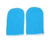 MALUGOGO Guantes reutilizables de cera azul para cuidado de manos para cuidado de parafina y masaje, guantes de mano aislados de poliéster y pelusa, 1 par