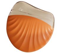 MALUGOGO Herramienta facial Guasha para masaje facial y levantamiento de silicona y resina para el cuidado de la piel, rutina y uso doméstico, placa de raspado de masaje facial naranja