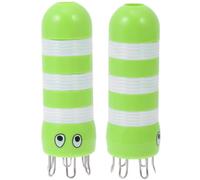 MALUGOGO Herramienta para Tejer Manual de Plástico Ligera Agujas en Carrete, Color Verde Claro, 2 Piezas Adecuado para DIY y Manualidades en Casa