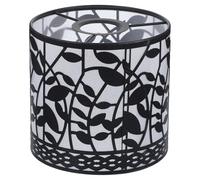 MALUGOGO Iron Art - Lámpara colgante E27 con rosca grande, patrón de hojas coloridas negras, pantalla decorativa de metal para lámparas de techo y mesa