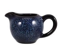 MALUGOGO Jarra de salsa, diseño multiusos, de cerámica, pequeña, con asa y boquilla, bote de salsas de porcelana, fácil de limpiar para cafetería