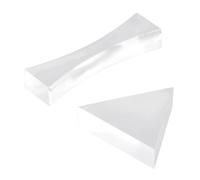 MALUGOGO Juego de 2 lentes ópticas con lentes de vidrio cóncavo dobles, equipo de física de alta pureza óptica bien pulido para explicar el conocimiento óptico con experimentos